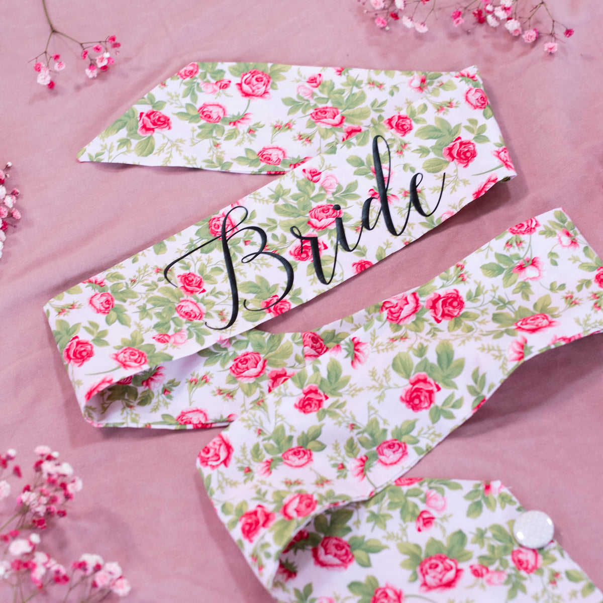 Rose Print Personalised Hen Party Sash - Personalisation available