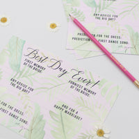 'Best Day Ever' Hen Party Memory + Advice Game - Tropical Design