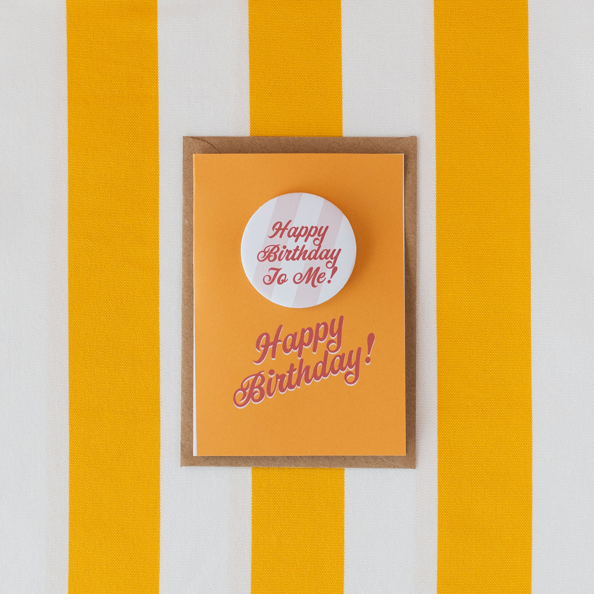 'Happy Birthday to Me’ Stripe Badge Card