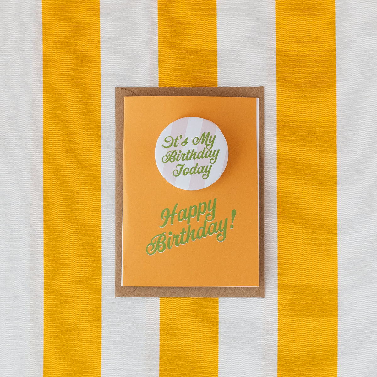 'It’s my Birthday Today’ Stripe Badge Card