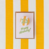 'Woohoo it’s my Birthday’ Stripe Badge Card