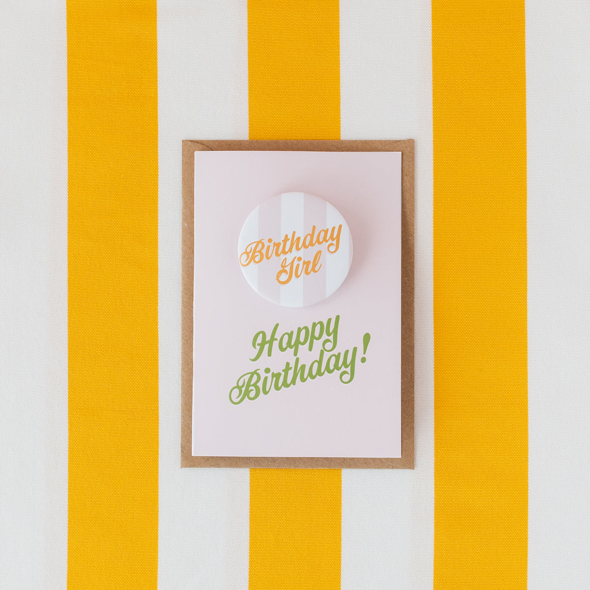 'Birthday Girl’ Stripe Badge Card
