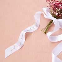 Personalised Bouquet Ribbon - Black Lettering / Placement Print