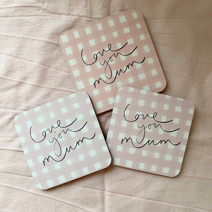 SECONDS 'Love you Mum' Wonky / Slightly Chipped Coaster