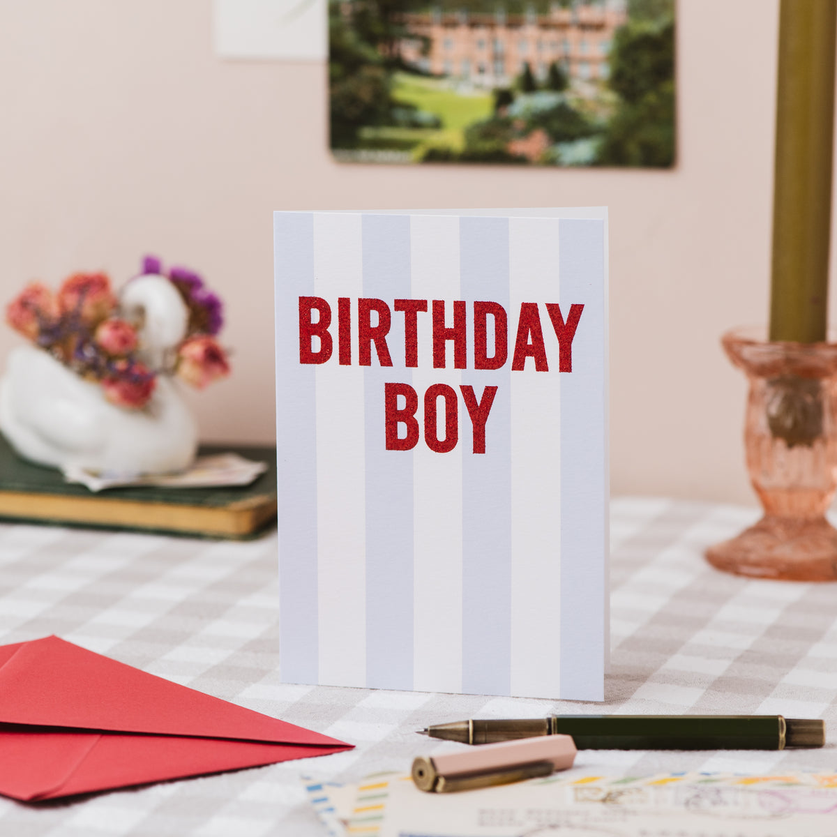 'Birthday Boy' Greetings Card - Biodegradable Glitter