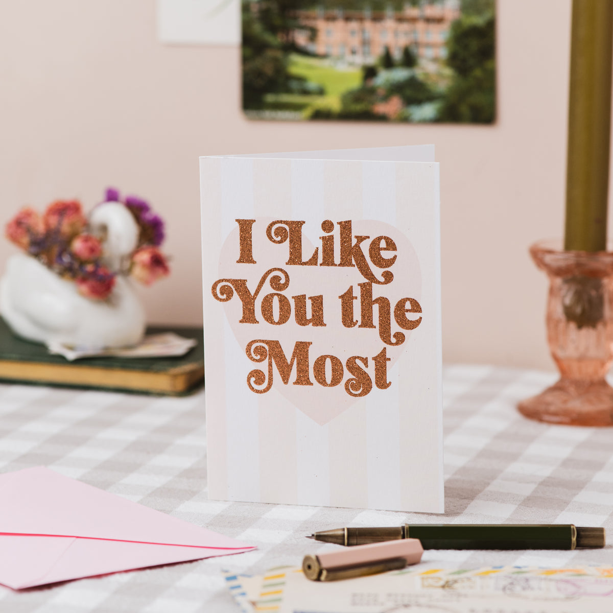 'I Like you the Most' Valentine's Card - Biodegradable Glitter