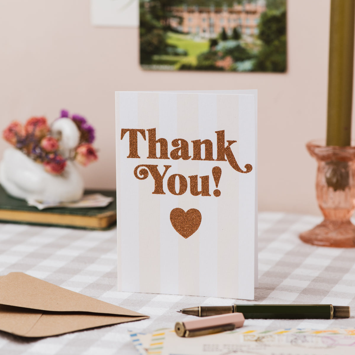 'Thank You' Card - Biodegradable Glitter