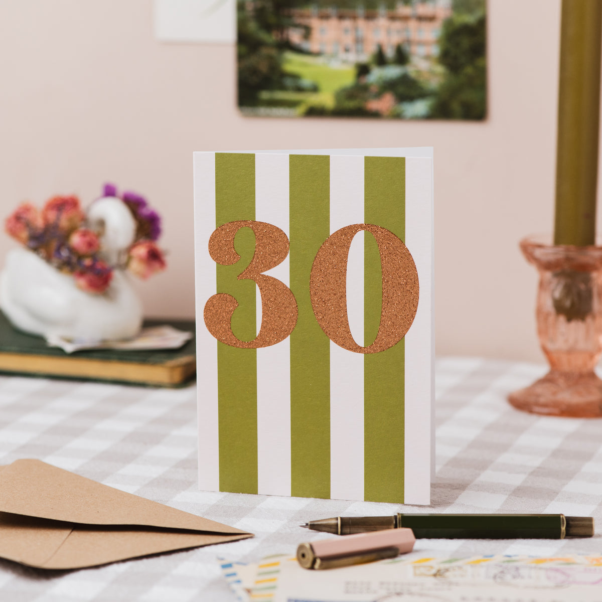 Age 30 Greetings Card - Biodegradable Glitter