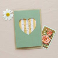 ‘…but what if it all goes right?’ Green Cut Out Heart Card