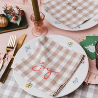 LIMITED EDITION - 'Joy' Embroidered Napkins