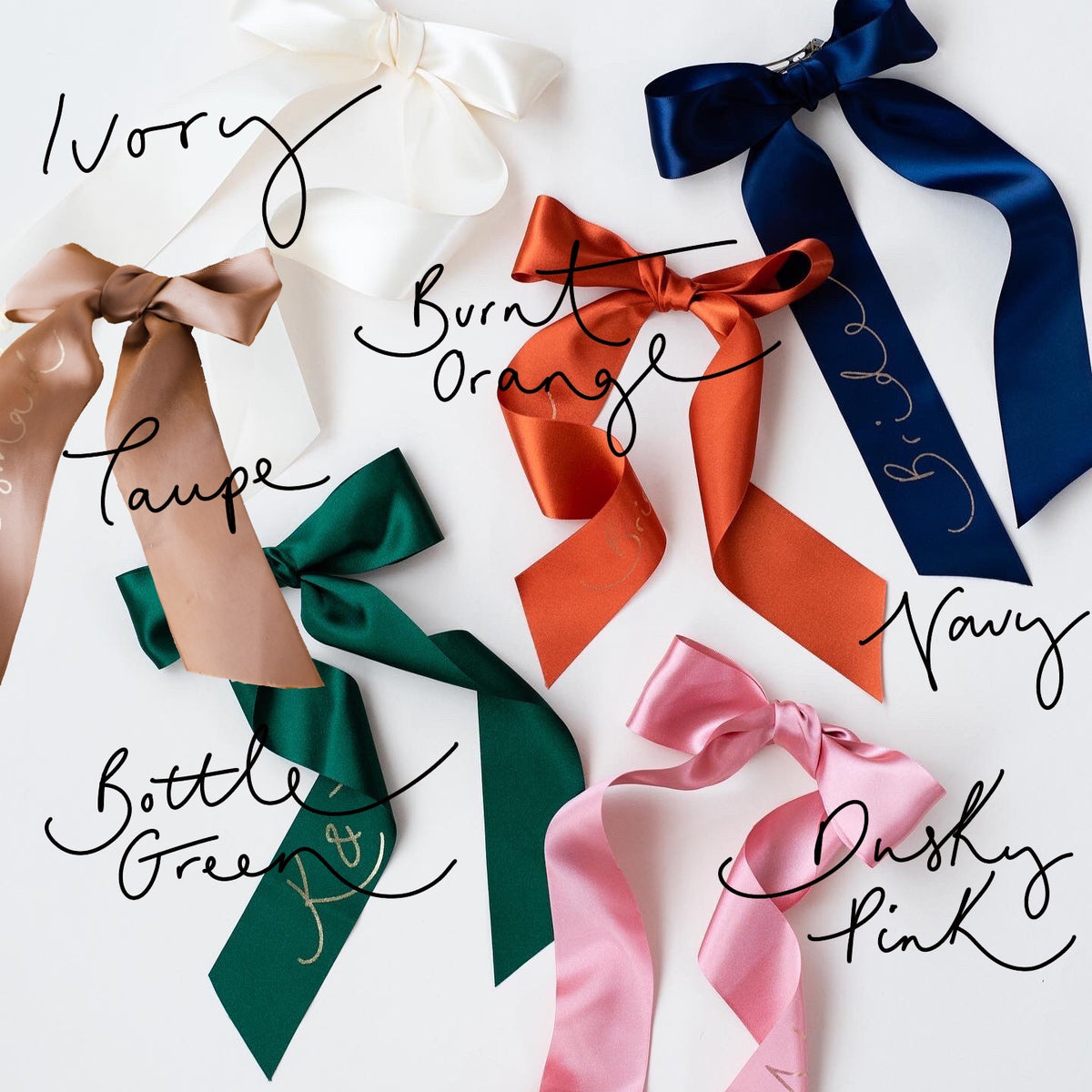 Longer Hair Bow - Personalised in Handwriting with your Own Words