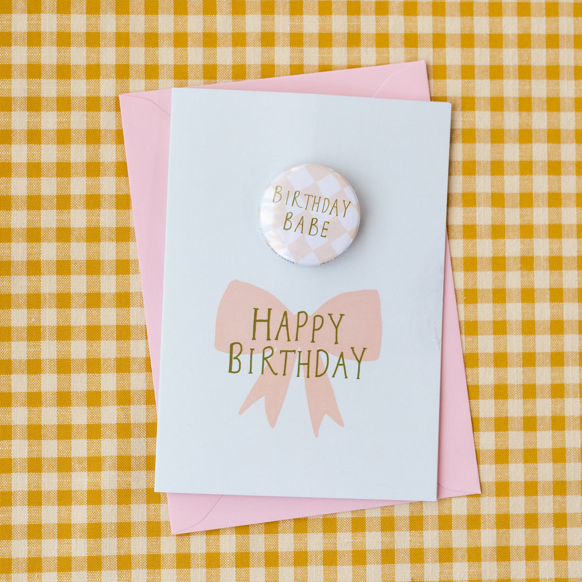 DISCONTINUED - 'Birthday Babe' Mini Badge Card