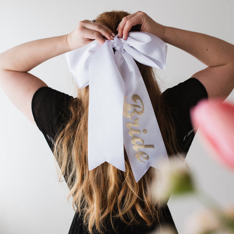 Retro Font Super Size Personalised Hen Party Hair Bow