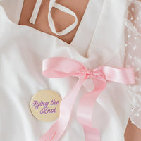 'Tying the Knot' Hen Party Badge - Different Wording Options for the Bridal Party