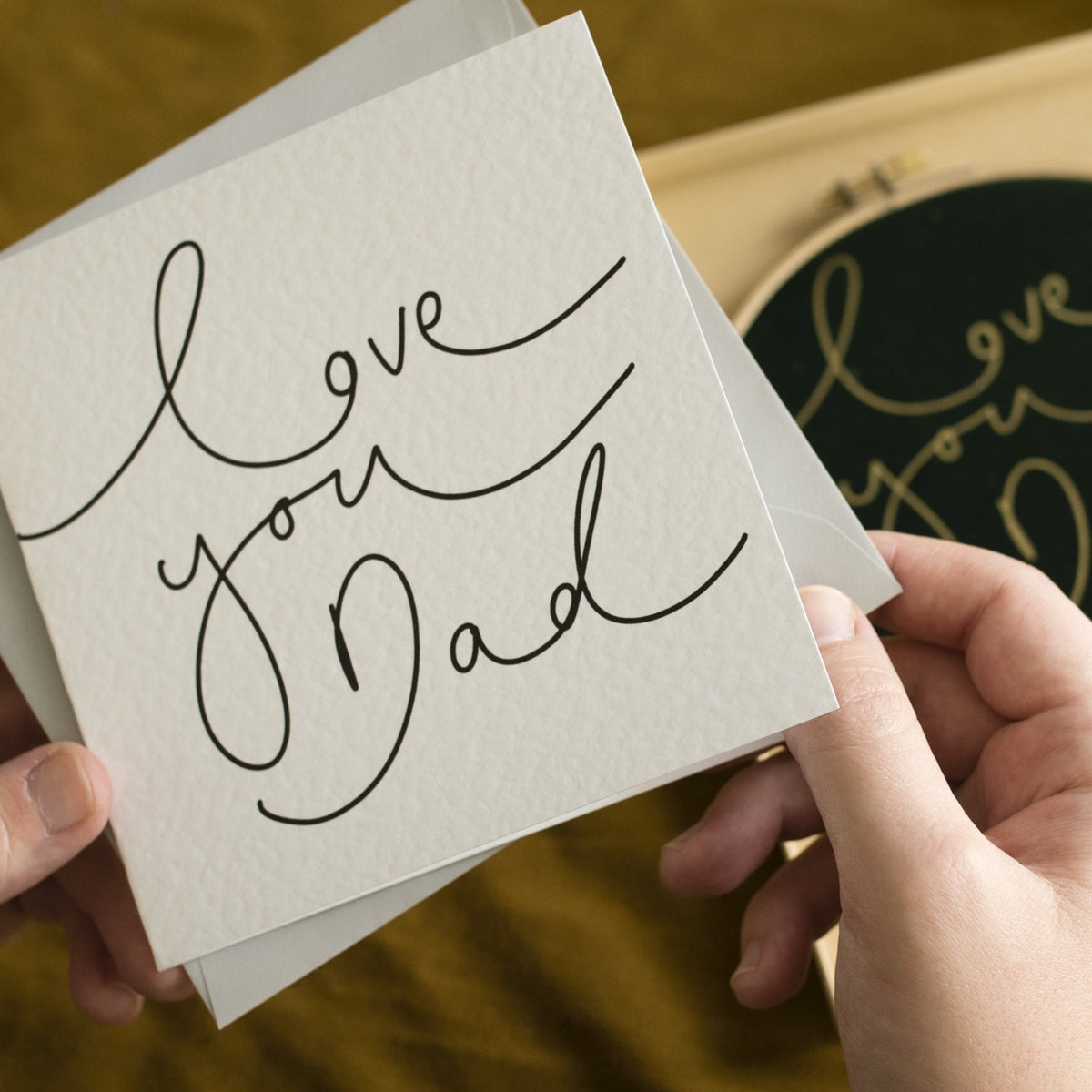 'Love You Dad' Simple Hand Lettered Father’s Day Card