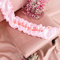 Personalised Pink Ruffle Birthday Party Sash