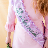 Bridesmaid / Maid of Honour Ruffle Edge Retro Hen Party Sash - Personalisation + Other Colours Available!