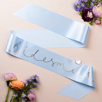 'Bridesmaid' Gold Foil Hand Lettered Hen Party Sash - Choice of Colours