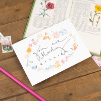 'You Are Bloody Brilliant' Floral Border Postcard