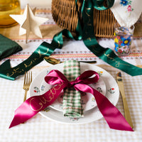 Christmas Table Place Setting Ribbons