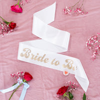 Fancy Font 'Bride to Be' Gold Foil Hen Party Sash - Choice of Colours