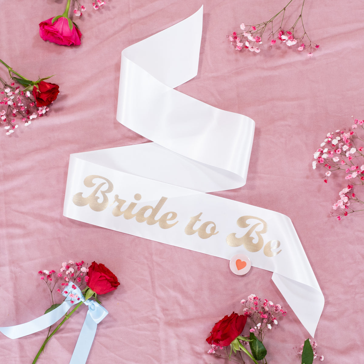 Fancy Font 'The Bride' Gold Foil Hen Party Sash - Choice of Colours