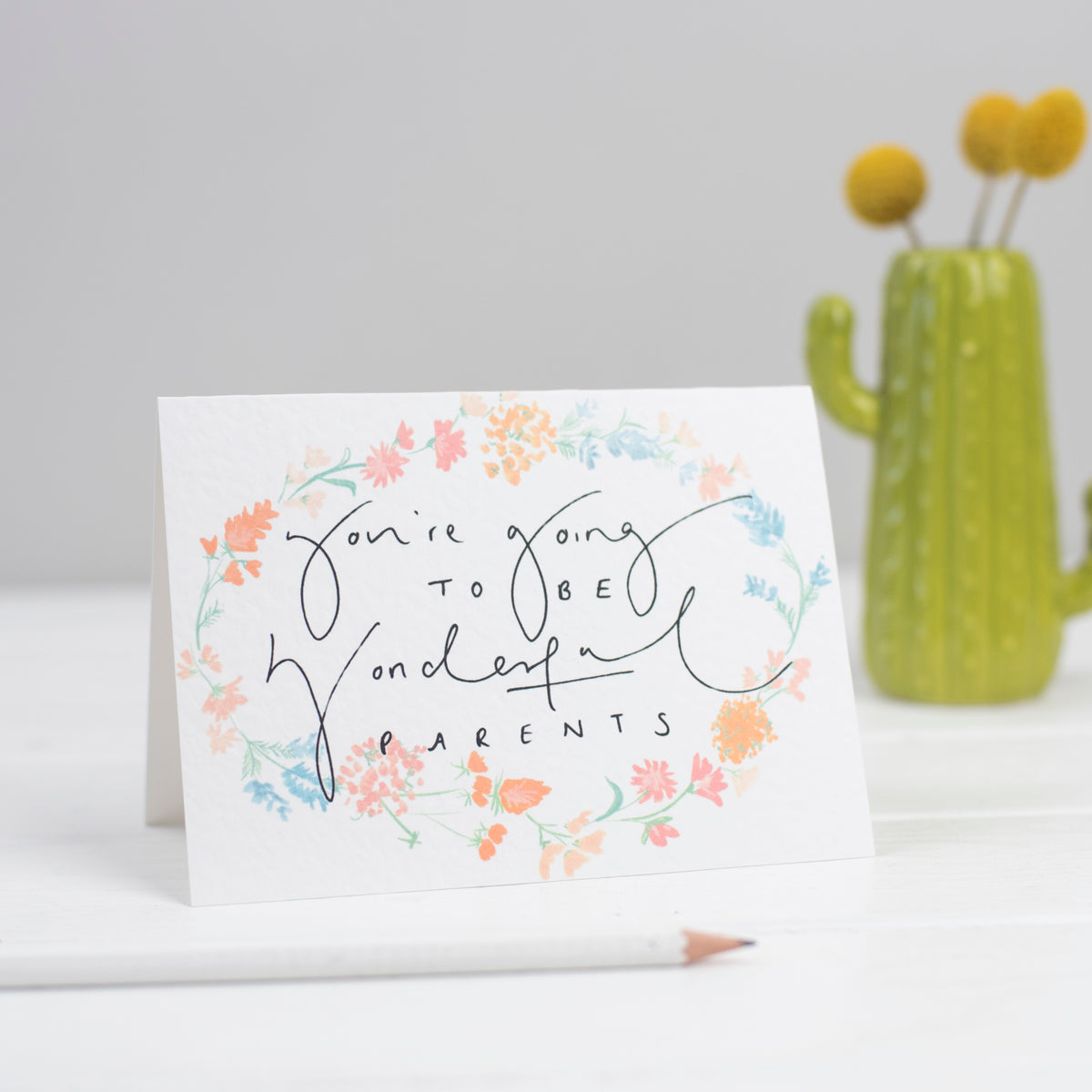 'You're Going To Be Wonderful Parents' Floral New Baby Card