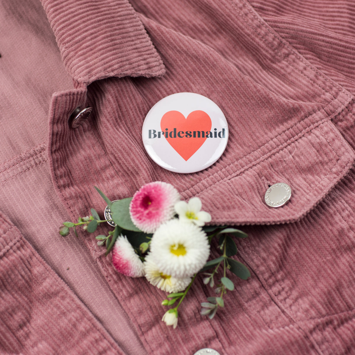 'Maid of Honour' Heart Hen Party Badge