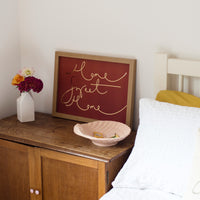 Rust + Gold Foil 'Home Sweet Home' Print