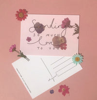 Set of 5 Floral Hand Lettered Postcards