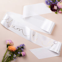 'Mum to Be' Gold Foil Hand Lettered Baby Shower Sash - Choice of Colours