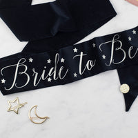 Navy Velvet Hen Party Sash - Personalisation available
