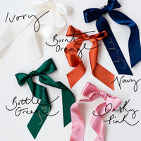 Personalised Wedding Bouquet Ribbons - Silver Lettering / All Over Print