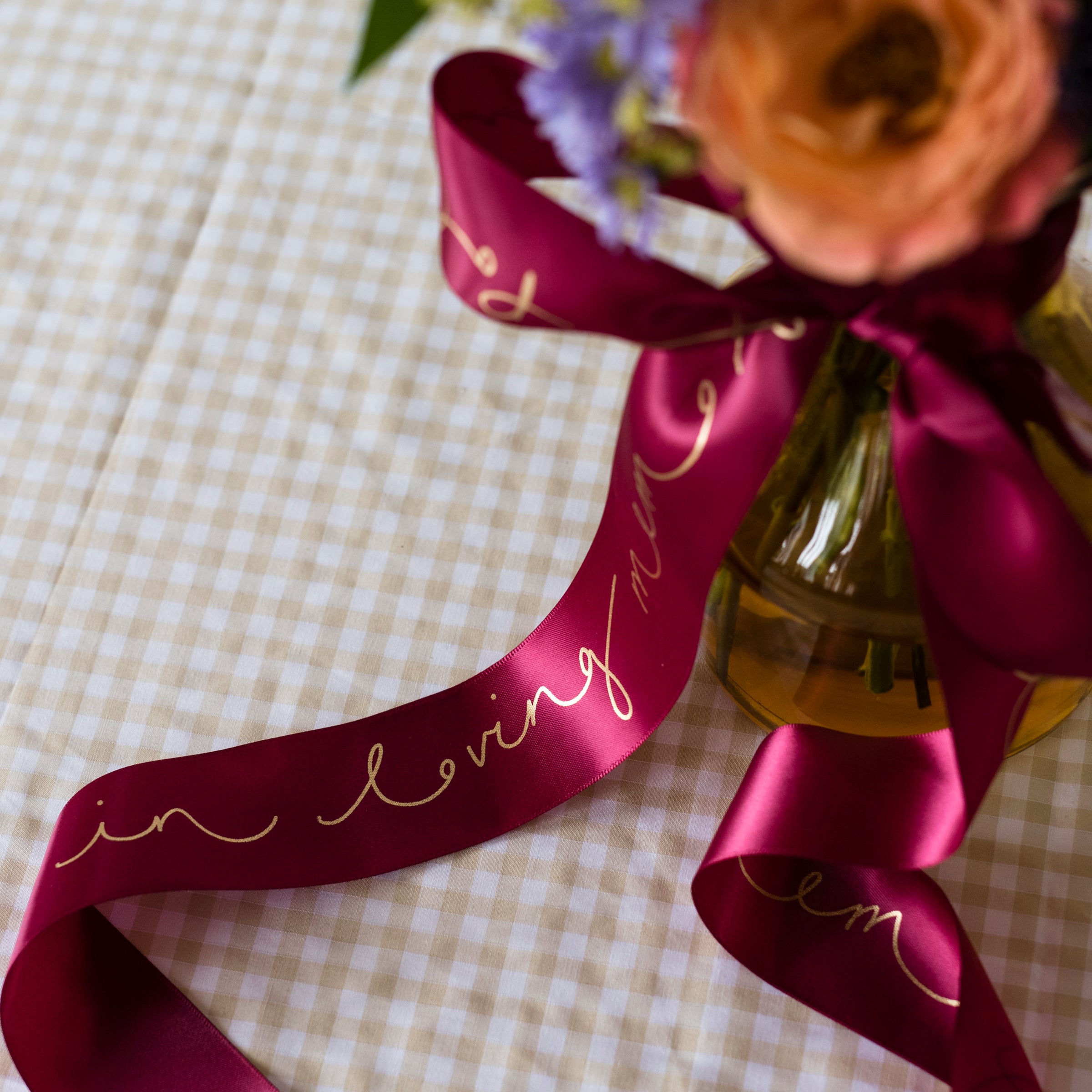 Personalised Bouquet Ribbon – Gigi & Olive