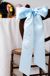 Satin Ribbon Personalised Chair Bow - Wide Ribbon