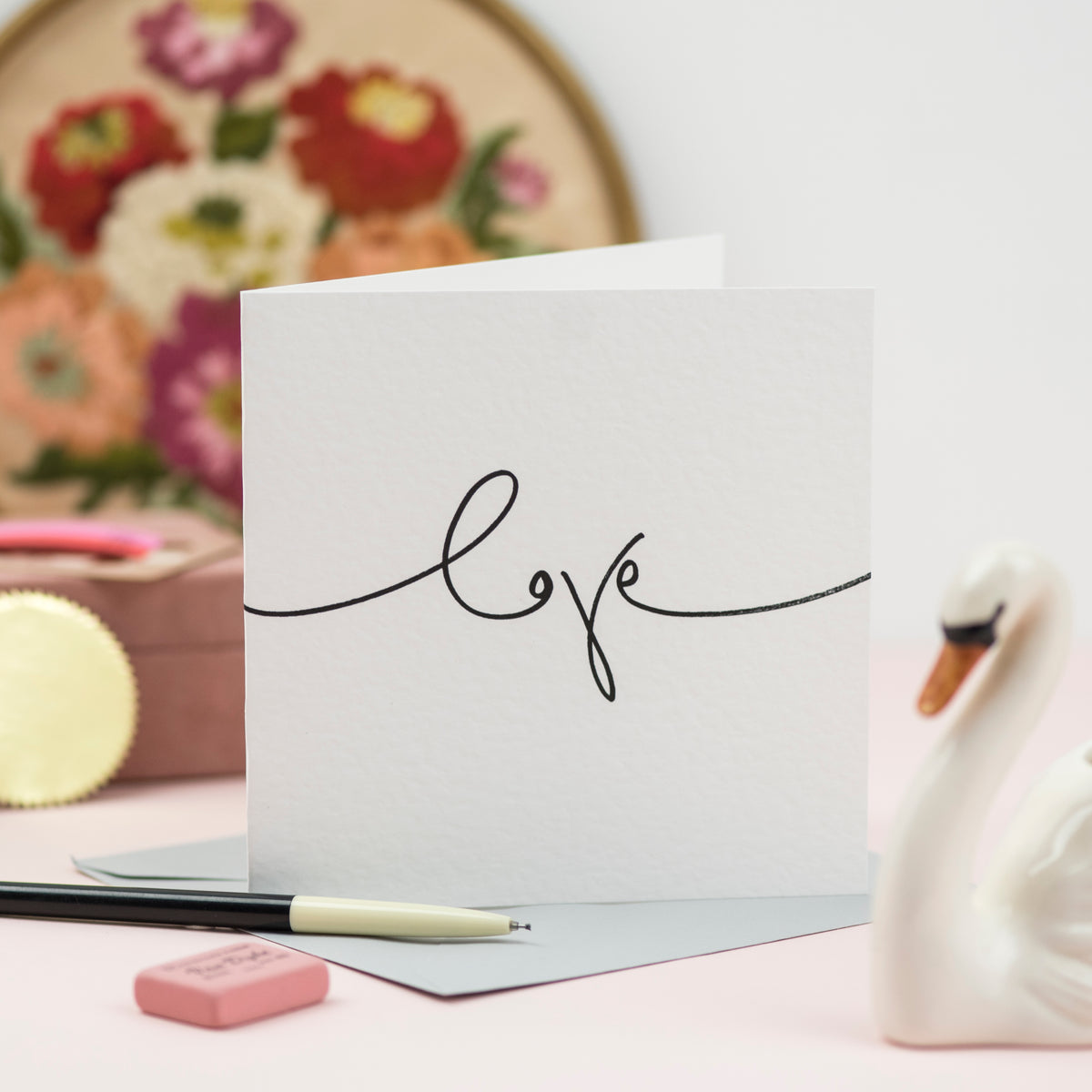 'Love' Simple Hand Lettered Card