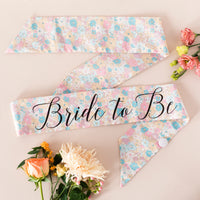 Pastel Floral Vintage Style Hen Party Sash - Personalisation available