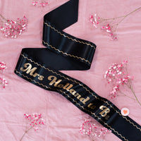 Metallic Zig Zag 'Mrs to Be' Gold Foil Hen Party Sash - Choice of Colours