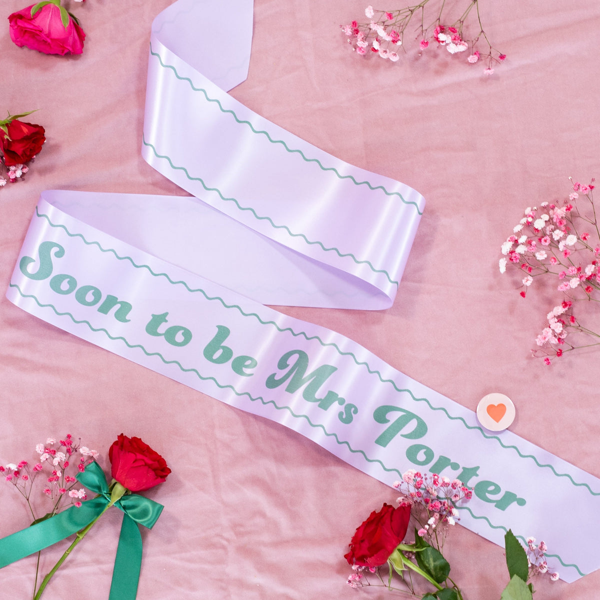 Personalised Zig Zag 'Soon to Be Mrs...' Hen Party Sash - Choice of Colours