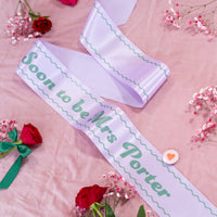 Personalised Zig Zag 'Soon to Be Mrs...' Hen Party Sash - Choice of Colours