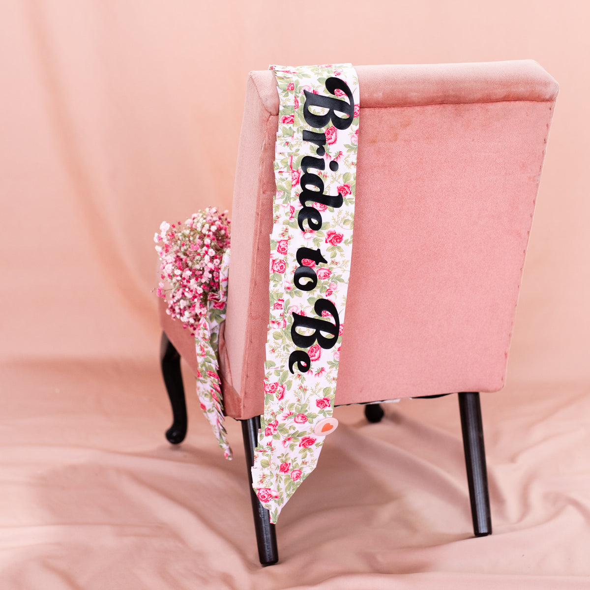 Ruffle Edge Rose Print Hen Party Sash - Personalisation available