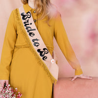 Gold Fringe Detail Hen Party Sash - Personalisation available