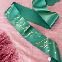 Script + Stars 'Bride to Be' Gold Foil Hen Party Sash - Choice of Colours