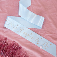 Personalised Script + Stars 'Mrs to Be' Gold Foil Hen Party Sash - Choice of Colours