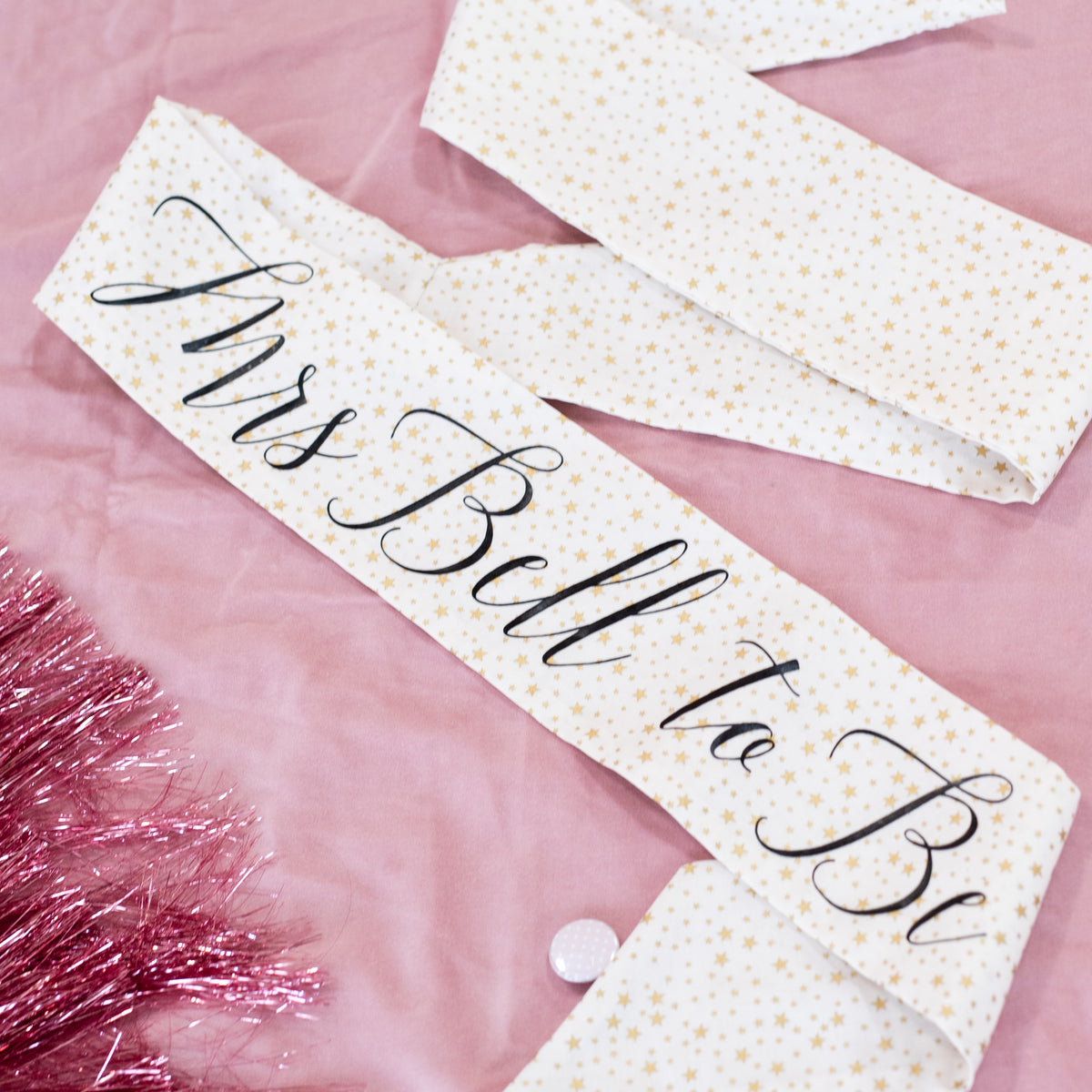 Gold Star Hen Party Sash - Personalisation available