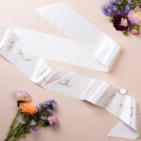 Personalised 'Your choice of words' Gold Foil Hand Lettered Party Sash - Choice of Colours