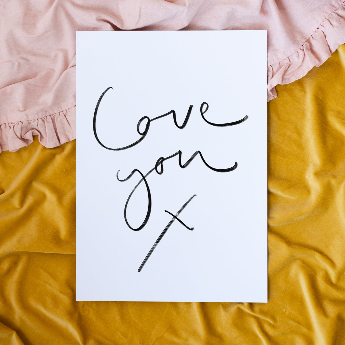 ‘Love you x’ Print