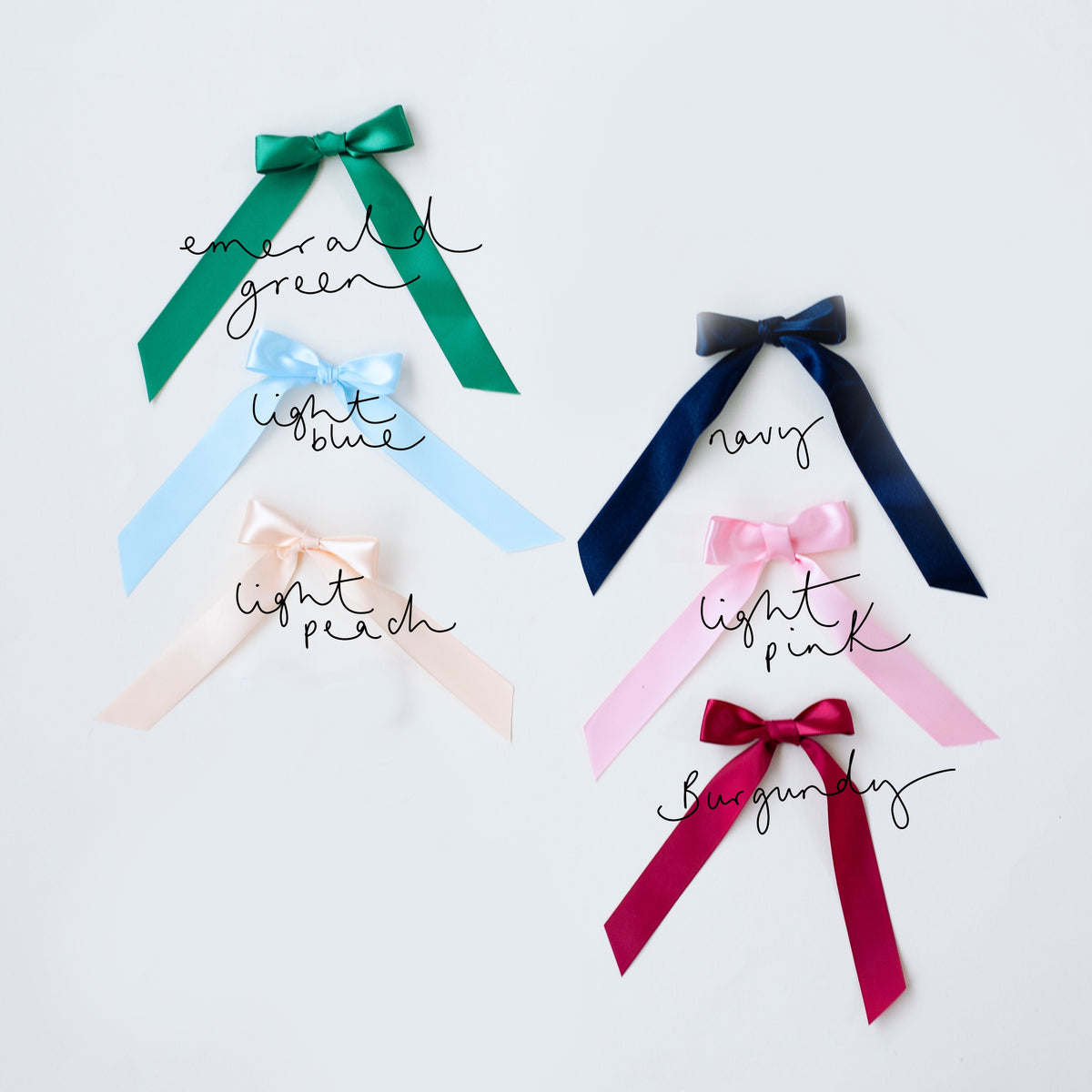'Merry Christmas & a Happy New Year' Satin Ribbon Christmas Tree Bows - Pack of 6