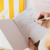 ‘Notes’ Green Gingham Notebook
