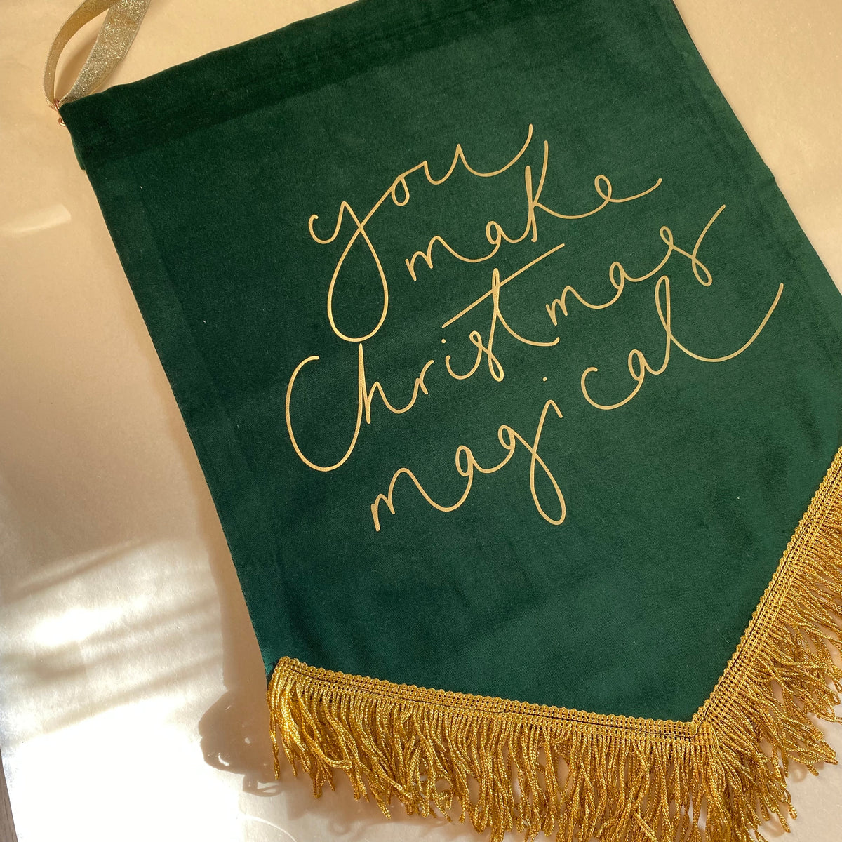 'You Make Christmas Magical' - Christmas Velvet Banner